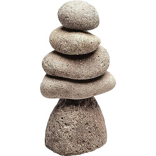 Ancient Graffiti Medium 5-Stone Natural River Stone Cairn, Multicolor, 8in by Ancient Graffiti - Used condition - US$23.39