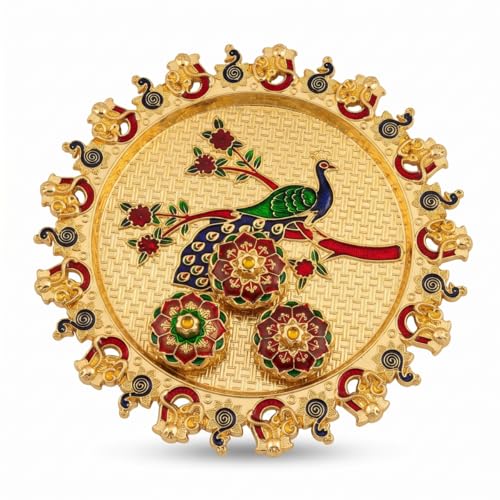 Image of Pink Beaded Rakhi for Brother with Greeting Card, Roli Chawal | Premium Pearl Stone Designer Rakhi | Raksha Bandhan Gift for Brother