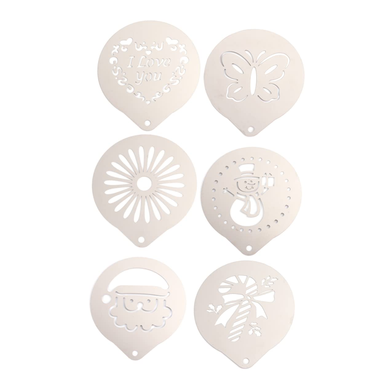 Alipis 3sets Stencil Per Cappuccino Inossidabile Decorazione Per e Latte Art Facili e Utilizzare Per Decorazioni