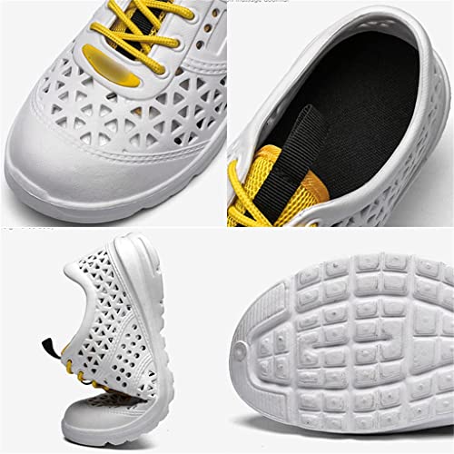 Men Sandals Lace-up Garden Hollow Sandals Beach Wading FootwearWalking Casual Shoes(D,42 Code)3