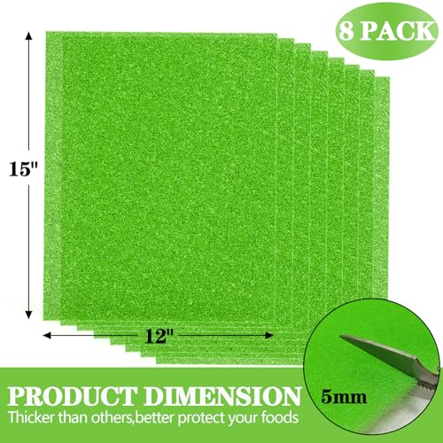 MAXTBEE 8 Pcs Refrigerator Drawer Liners for Fruit and Vegetables Fresher Life Extender,Refrigerator Organizers and Storage, Fridge Shelf Liners(12