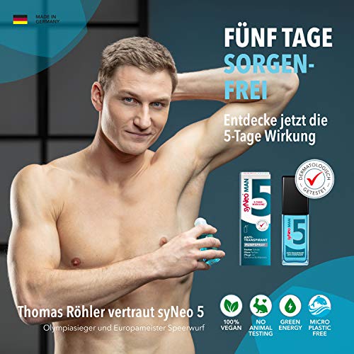 syNeo 5 MAN antitranspirant spray voor mannen, anti zweet deo anti-transpirant deodorant, 1 pakje (1 x 30ml) - Image 3