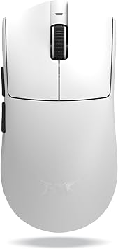 ATK Blazing Sky X1 Wireless Gaming Mouse - Ultra Lightweight 49-54g PixArt PAW3950/3950 Ultra Sensor Quad Mode Connection 8K Polling Optical Switch Nordic 52840 MCU X1 Ultra, White