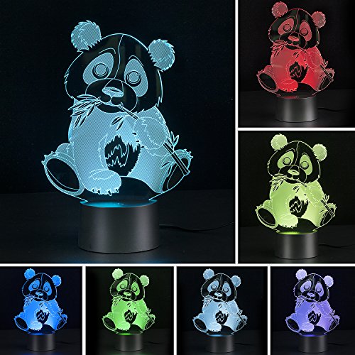 3D luce notturna LED novità Animal 7 cambia colore...