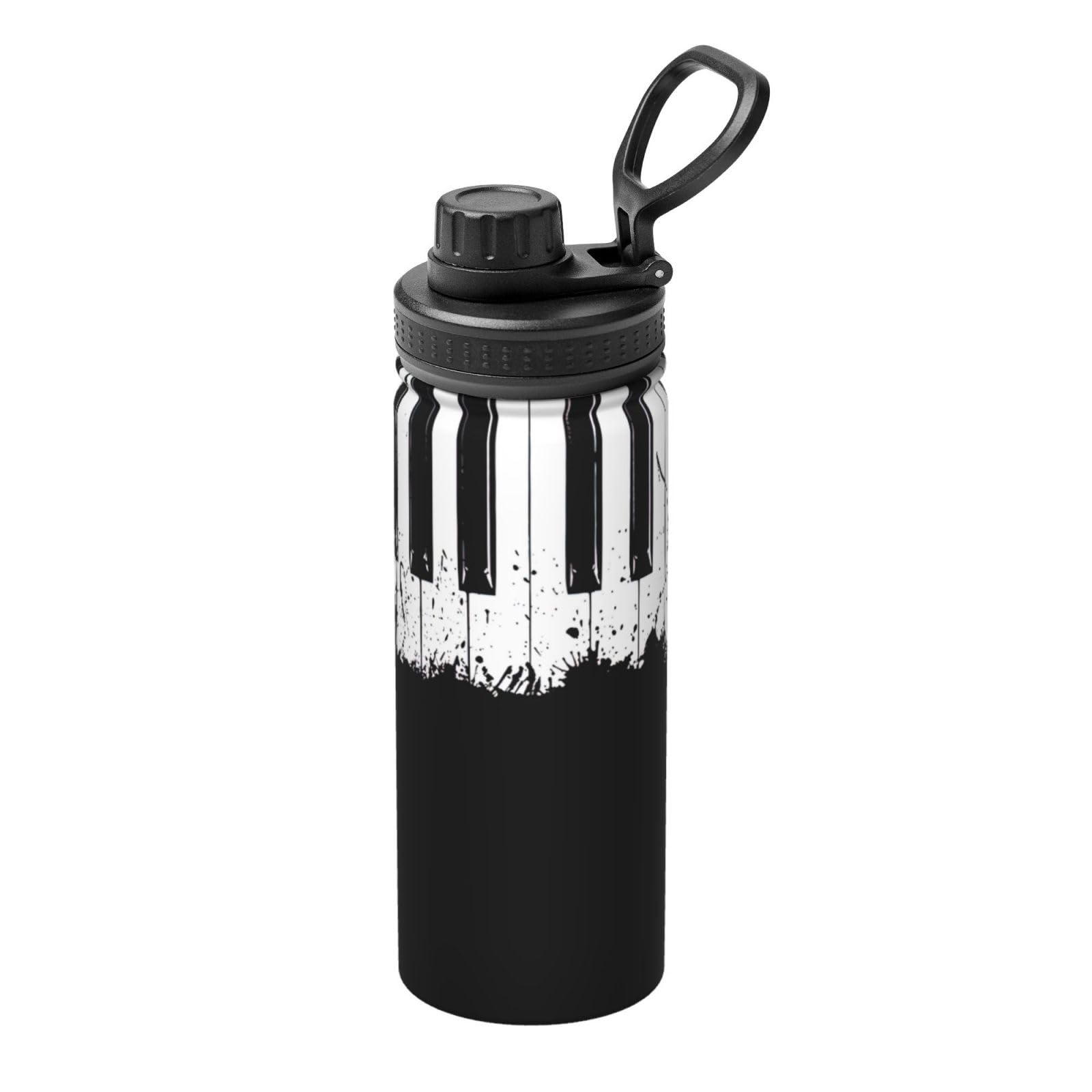 Kfjghhl Insulated Stainless Piano Steel Water Bottle For Sport Gym Travel Leak Camping Hiking Hydration