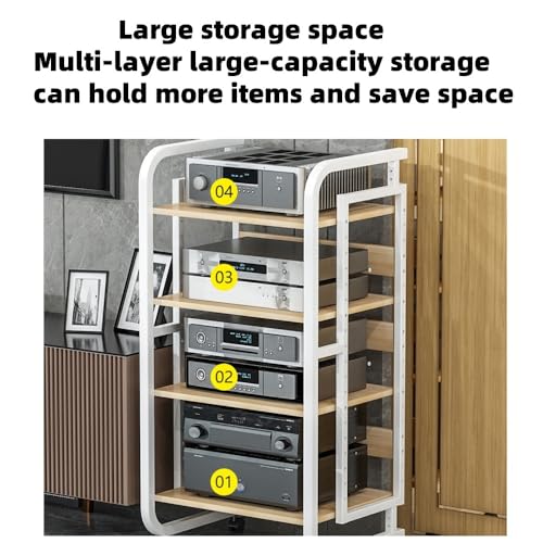 Support multimédia AV réglable et mobile pour optimiser votre espace home-cinéma noir