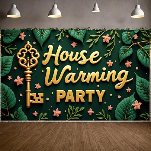 Fondo decorativo para fiesta House Warming 180x110 cm miniatura 6