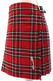 Cierre: hebillas Falda escocesa tradicional para niñas fabricada en Escocia – Mini Kilt plisado a cuadros de tartán – Cómodo material de tartán – Cinturón ajustable – Vestido Stewart – 2 a 14 años, Vestido Stewart