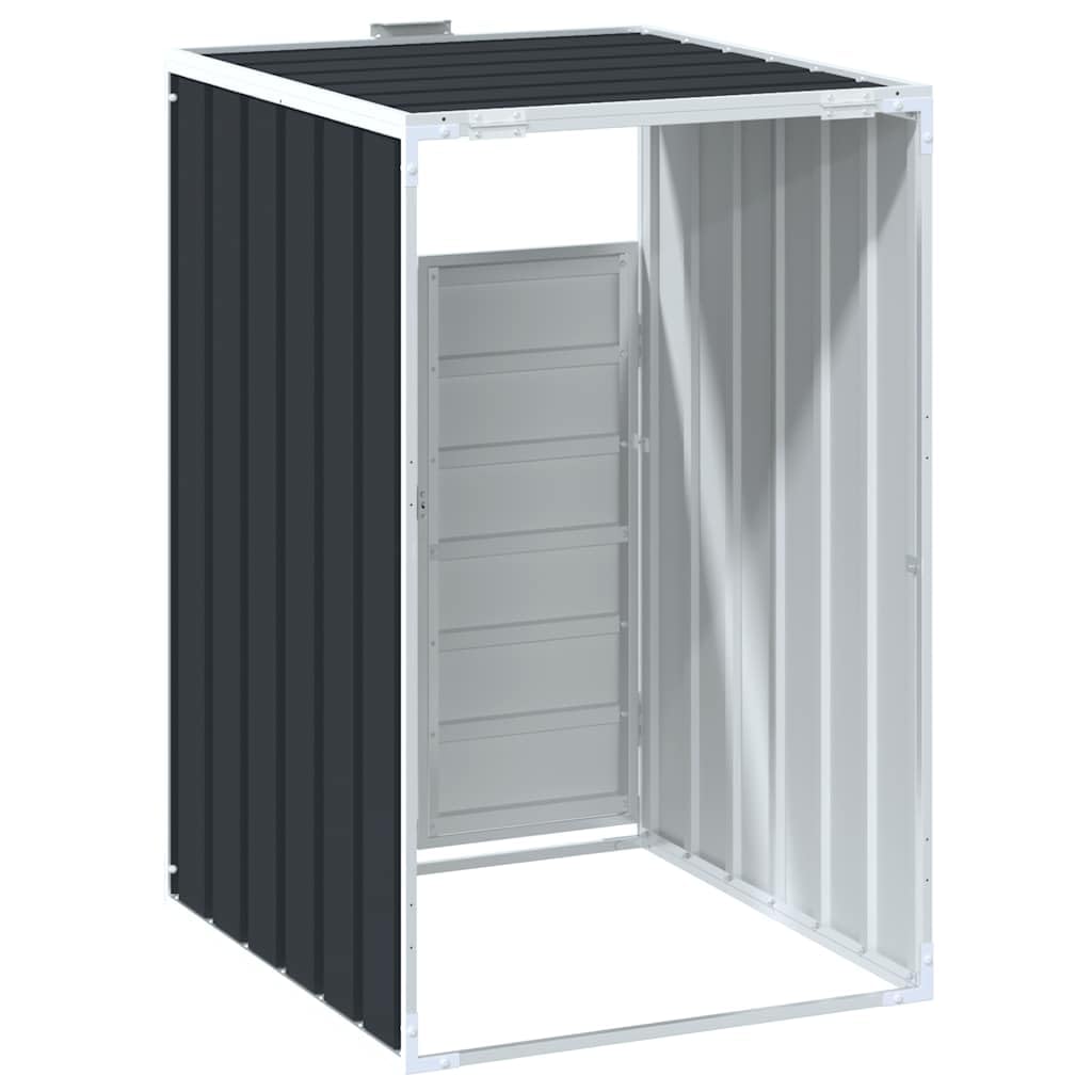 vidaXL Mülltonnenbox für 1 Tonne Anthrazit 72x81x115 cm Stahl