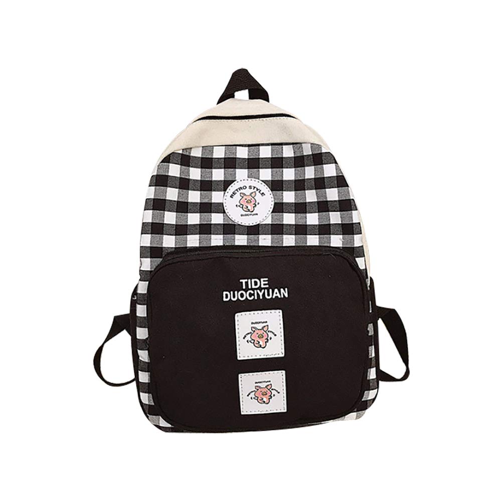 plaid backpack purse
