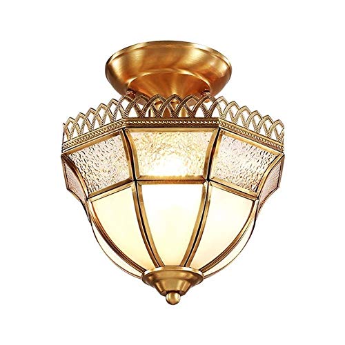 Preisvergleich Produktbild JYDQM Europäische Moderne Klassische Art-Antiken-Messing-freie Acryldeckenleuchte-Schatten-einfache Sitz-hängende Deckenleuchte for Flur-Eingangs-Moderne Lichter