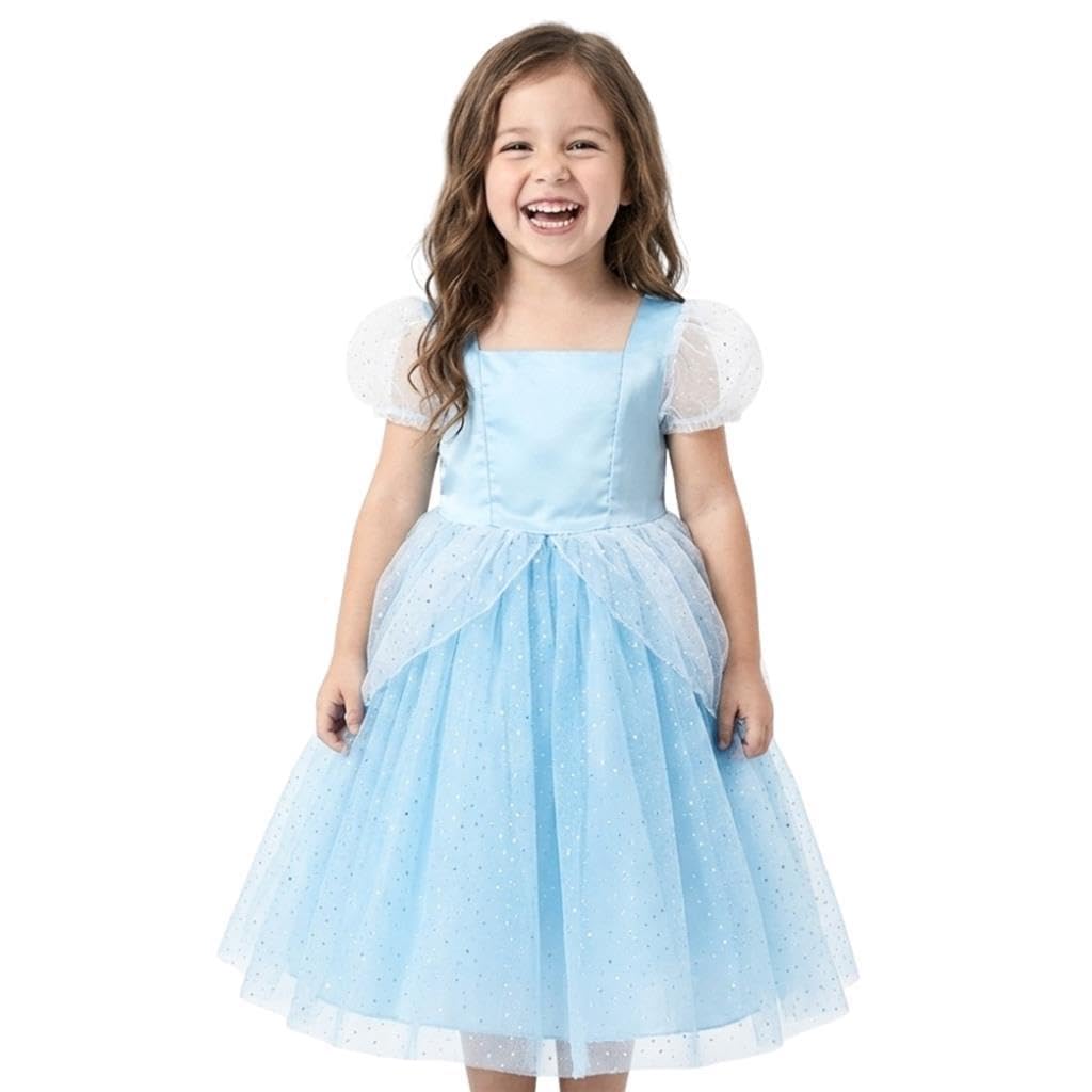 Lito Angels Déguisement de Princesse Bleue pour Fille avec Robe, Gants et Accessoires