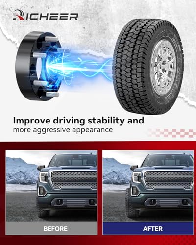 Image of Richeer 1.5 inch 6x5.5 Hubcentric Wheel Spacers for Silverado Sierra 1500