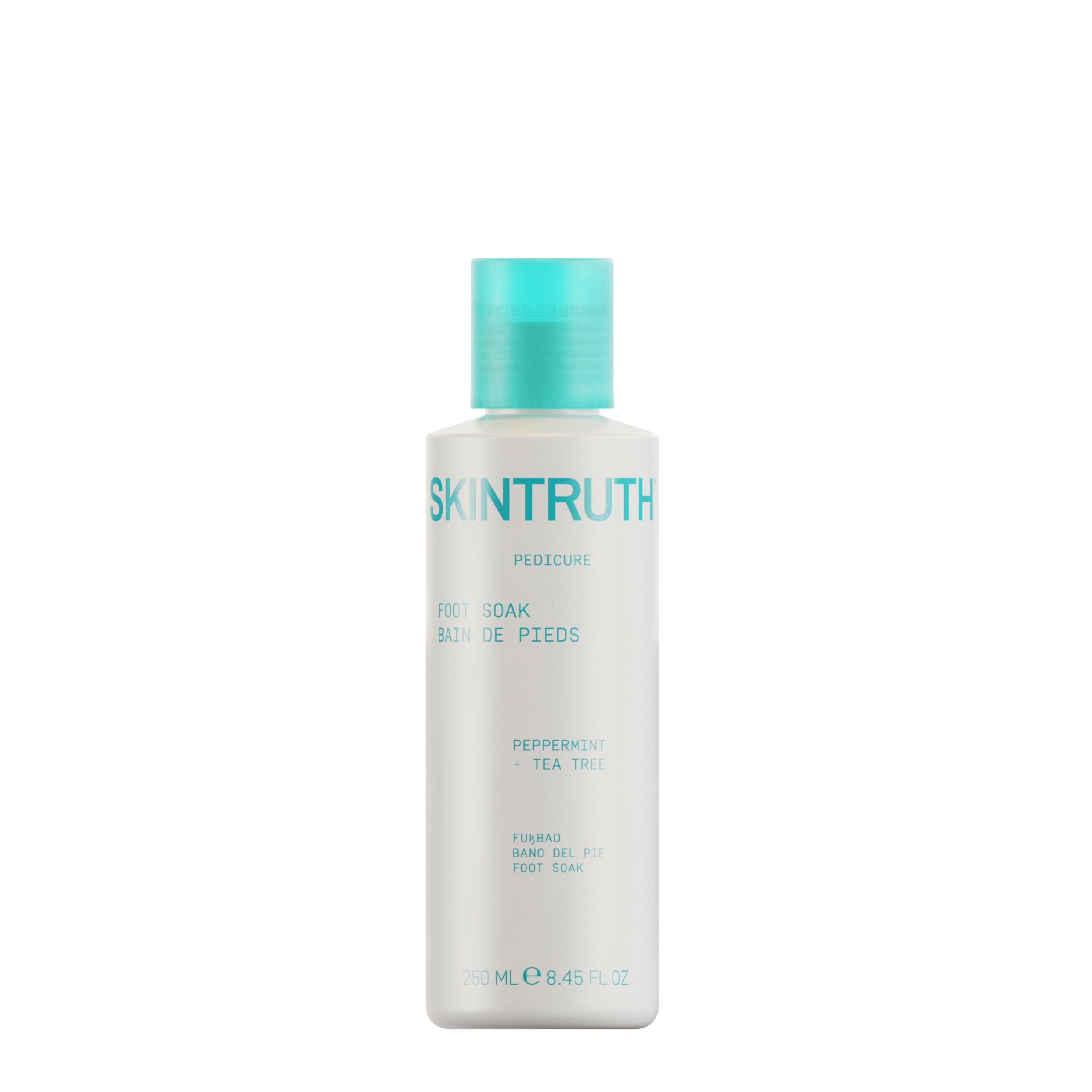Skintruth Foot Soak with Peppermint and Tea Tree Oil – REFRESHING REVITALISING PEDICURE SOAK for Tired Feet 250ml – COOLING HYDRATING SKIN SOFTENER for Pedicures