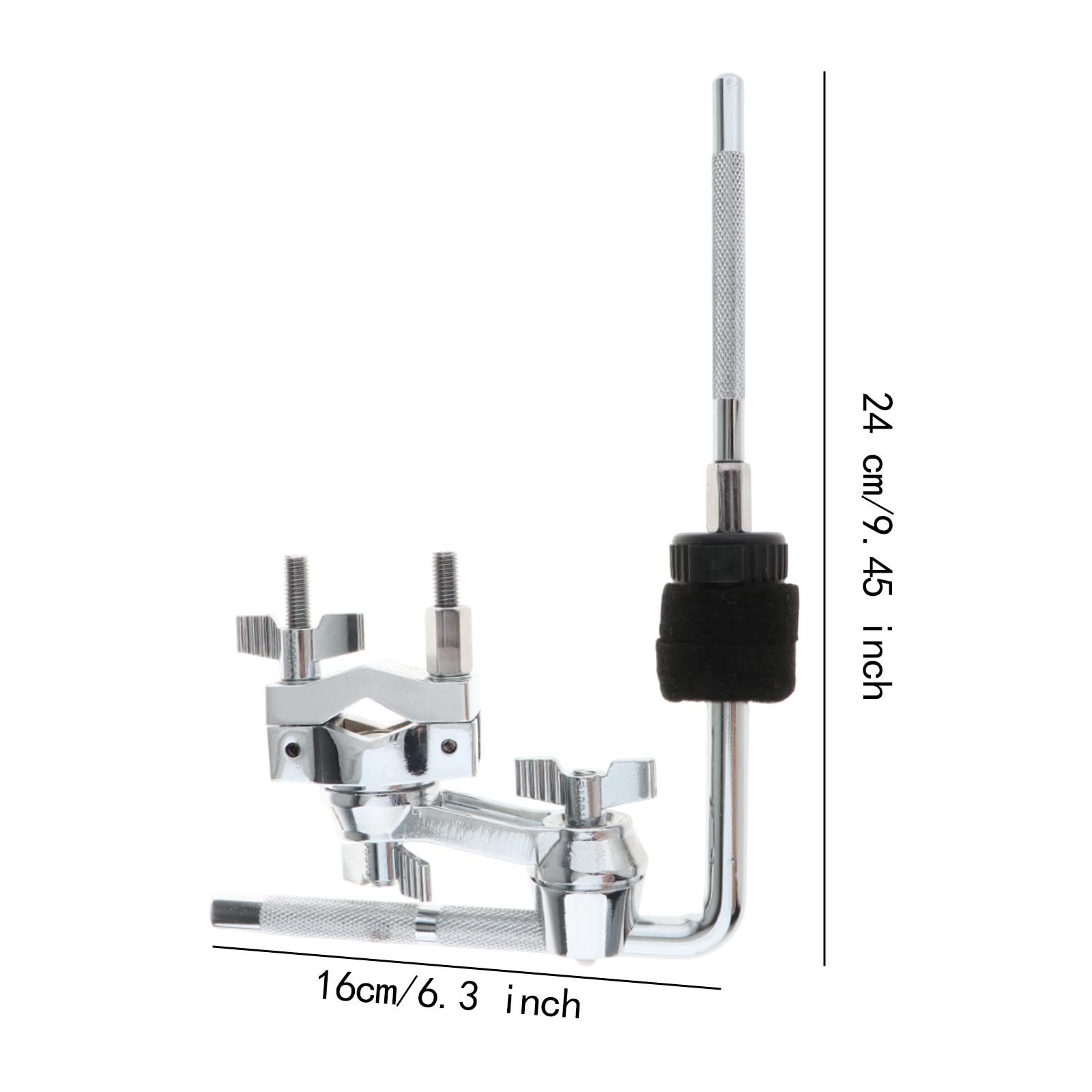 Jojomis Soporte de extensión de brazo para platillos de tambor, soporte ligero y portátil para platillos de metal resistente, accesorio de soporte de tambor para instrumentos de percusión, estudiantes