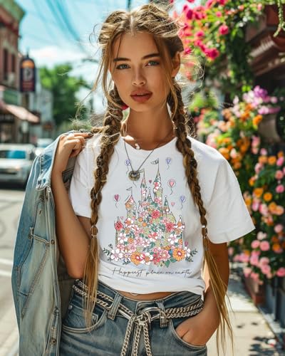 Flafens Graphic Tees T Shirts for Women - Cute Womens T-Shirts Cotton Tshirts Tops Teens Girls3