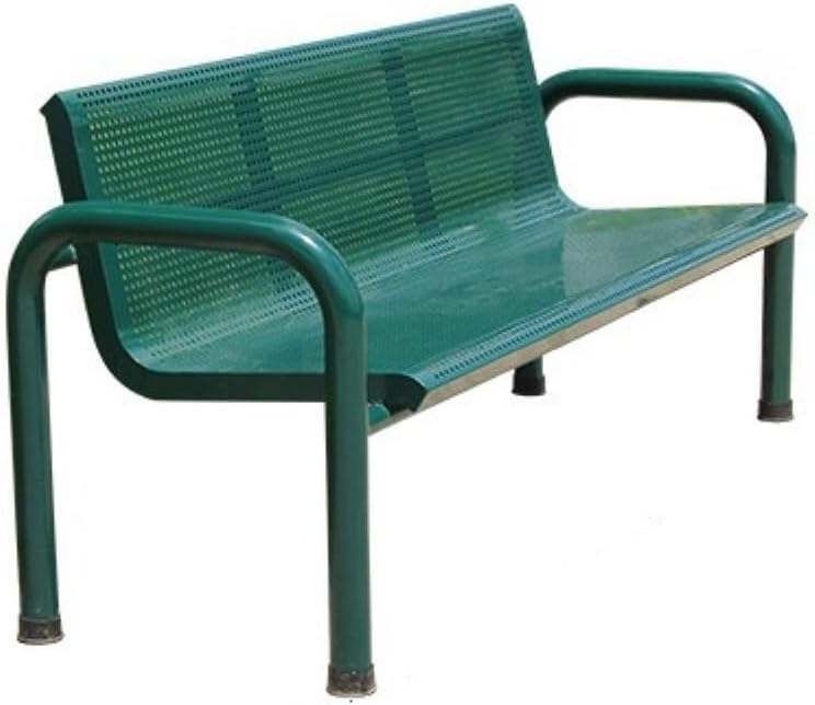 Outdoor Bench, Outdoor Bench, 2-Person Iron Garden Chair for Park & Courtyard, Green Patio Bench