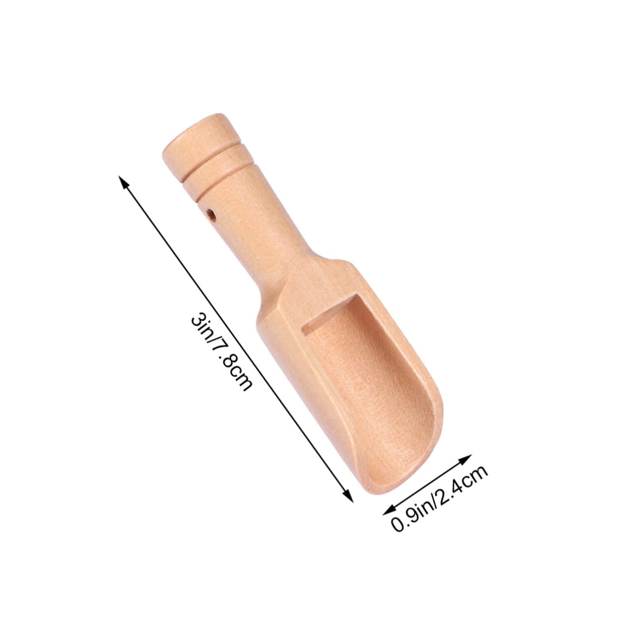 Cabilock Kleiner Salzlöffel 3 Stück 2,4x7,8cm Glatte Oberfläche für Sicheres Dosieren von Reis und Süßigkeiten als Gewürzlöffel in Küche