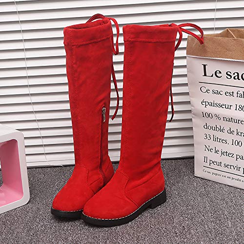 Girls Winter Knee High Boots Princess Warm Fur Boots2