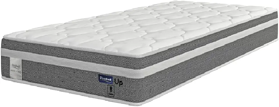 Colchão Solteiro Molas Ensacadas Euro In Up 88x188x26cm Cinza/Branco Probel
