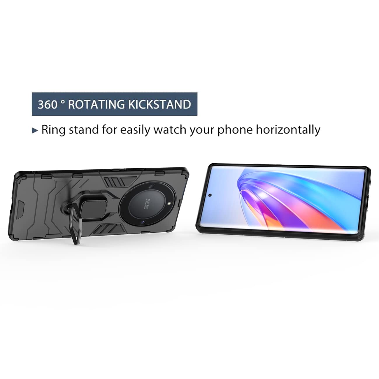 Watana Cover per Honor Magic 5 Lite 5G Custodia in Silicone, Custodia Antiurto Case Sottile in Silicone TPU con Strato Interno in Fibra per Honor Magic 5Lite, Nero