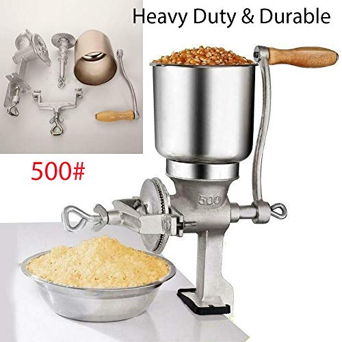 500# Heavy Duty & Durable Hand Corn Wheat Grinder Cast Iron Grain Grinder