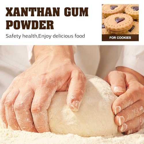 Xanthan Gum Pulver 227g - Glutenfrei Vegan Xanthangummi Bindemittel Verdickungsmittel zum Backen und Kochen - Reines Xanthan Gum Stabilisator Nicht-GVO Soßenbinder für Kuchen, Eis, Soßen, Suppen