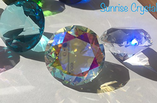Sunrise Crystal Clear Diamond Jewel Paperweight Birthstone Box Set (12Pcs), 40Mm Crystal #TOP3