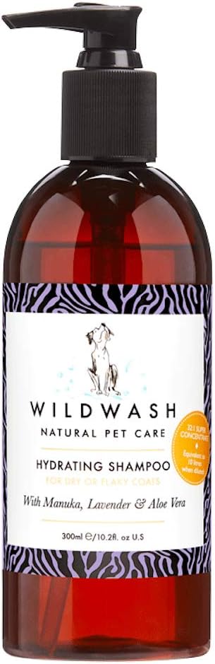 Hydrating Shampoo for Dry and Flaky Skin for Dogs 300ml - Manuka and Lavender, Stops Dandruff and Detangles Long Hair - Sulphate and Paraben-Free for Sensitive Skin