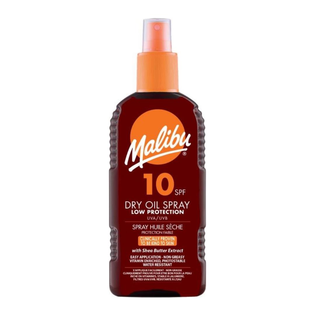Malibu Sun SPF 10 Dry Oil Spray, Body Oil Mist, 200ml