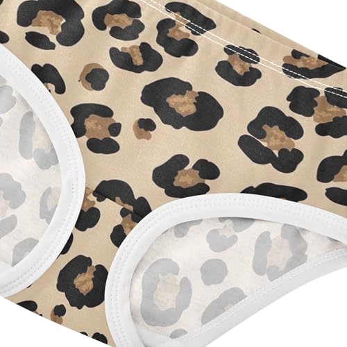Animals Toddler Girls Underwear 2t Cotton Little Girl Panties Black Brown Leopard Spots Beige Briefs Underpants4