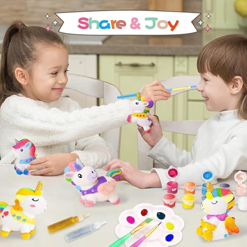 Image of SUPER TOY DIY Mould and Paint Craft kit, Paint Your Own Unicorn Painting Kit Plaster Figurine Set with Pigments, Palette & Mold Art & Craft Set - Educational Toys for 3-12+ Year Old Boy & Girl