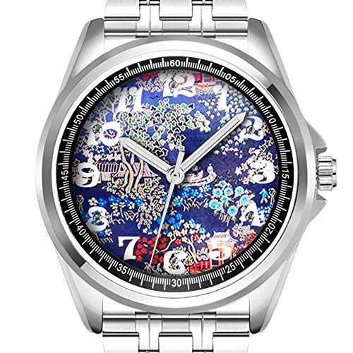 Preisvergleich Produktbild Personalisierte Herrenuhr, modisch, wasserfest, Diamond_684.Japanischer Symbolischer Garten-Ikonen-Druck