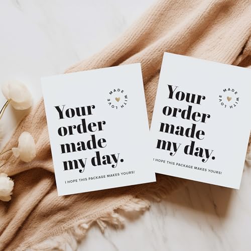 Thank You Cards for Small Business, 3x3.5, 100 Bulk Pack - Essential Packaging Supplies & Must-Haves for Customer Appreciation, Thank You Notes for Supporting My Small Business Cards, USA Owned - Image 4