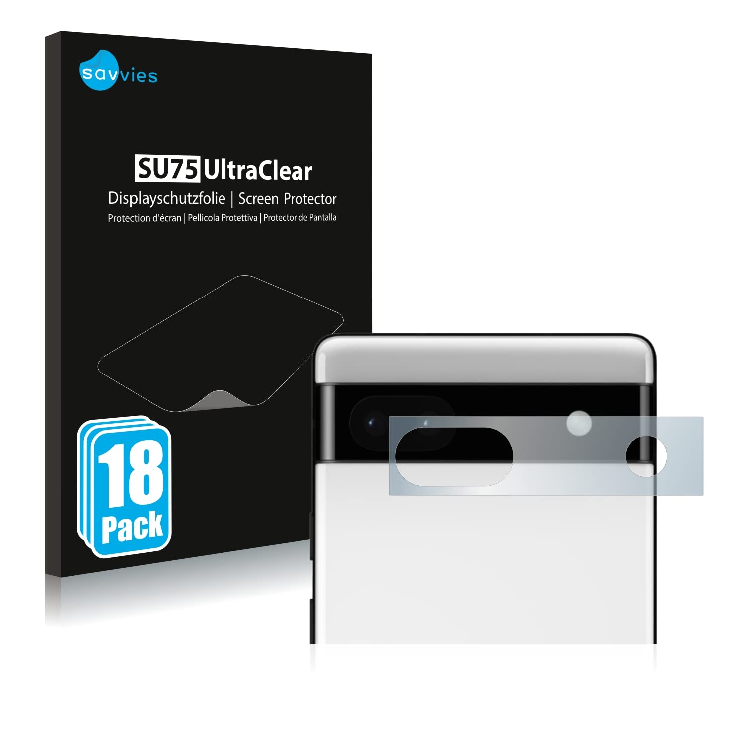 Savvies Screen Protector compatible with Google Pixel 6a (ONLY Camera) Protection Film Clear 18-Pack