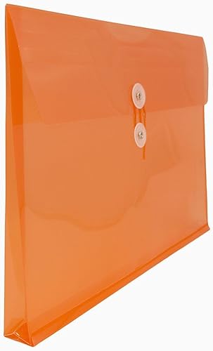 Vista 20 de Sobres de plástico con botón y cuerda, Variados Paquete de 6 colores surtidos