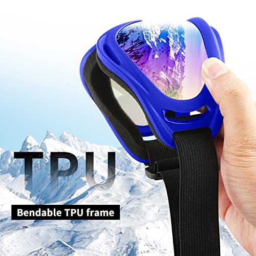 Image of COOLOO Ski Goggles, 2 Pack Snow Goggles Snowboard Goggles for Men Women Kids - UV Protection Foam Anti-Scratch Dustproof