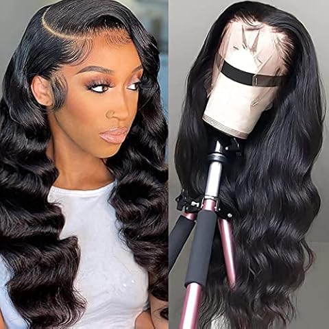 SENSAIRUITE Body Wave Lace Front Wigs Human Hair Wide Lace 180 Density Human Hair Wigs 13x4 Human Hair Lace Front Wigs Pre Plucked With Baby Hair 20 Inches Natural Color Cover