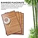 Bamboo Placemats for Dining Table, Placemats Set of 4,Stain-Resistant,Heat-Resistant Place Mats,Durable and Sturdy Dining Place Mats for Kitchen Table (Original)