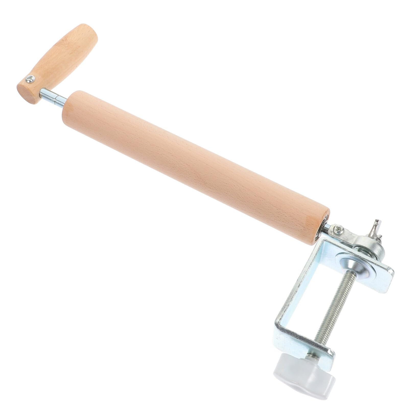 Rouleau à Pâtisserie 360° en Bois Beige Acier Inoxydable