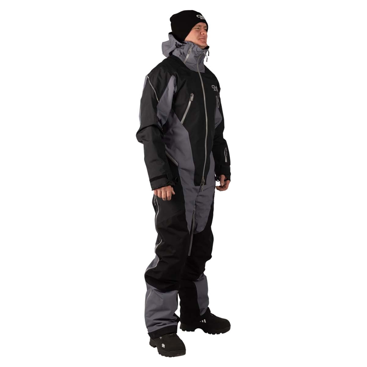 PureAdrenaline Men's Rise Series Snowmobile Monosuit (Black/Lava Smoke - Medium)