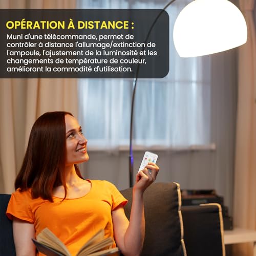 Ampoule rechargeable E14 avec aimant et télécommande pour secours