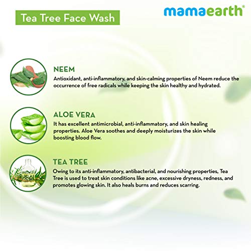 Mamaearth Tea Tree Face Wash with Neem for Acne & Pimples – 250ml - Image 7