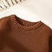 PATPAT Baby Girls Boys Newborn Solid Long Sleeve Brown Sweaters Fall Winter Clothes for Girls Boys 6-9 Months