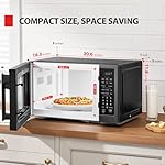 TOSHIBA ML4-EM12PA(BS) Countertop Microwave Oven with Stylish Design As Kitchen Essentials, Smart Sensor, 13 Auto Menus&Mute Function, 1.2 Cu Ft with 12.4" Turntable, 1000W, Black Stainless Steel - Image 5