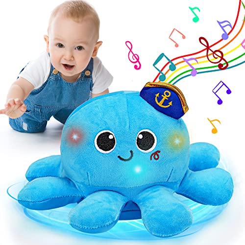 Image of Baby Crawling Toys 6-12 Months Musical Plush Octopus Light up Voice Control Dancing Infant Walking Toys 1 Year Old Boy Girl Babies 0 6 7 8 9 10 12-18 Month Tummy Time Sensory Toddler First Gifts