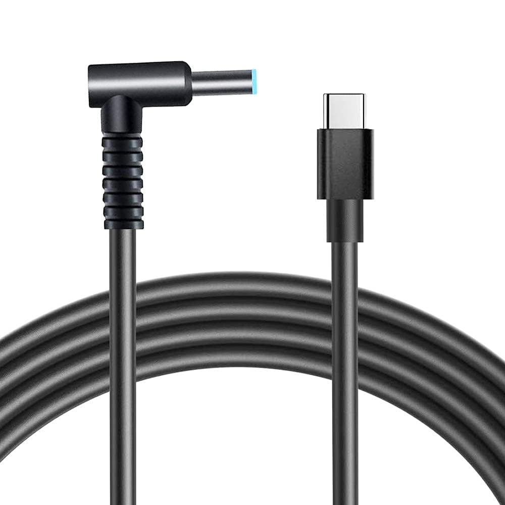 WISTAR USB C to 4.5mm Laptop Charging Cable Adapter Male Type C to Right Angle DC 4.5 x 3.0mm Converter 1.M 65W PD Power Charger Supply Extension Cord for Stream 11 13 14 15 Pavilion Spectre-image-30