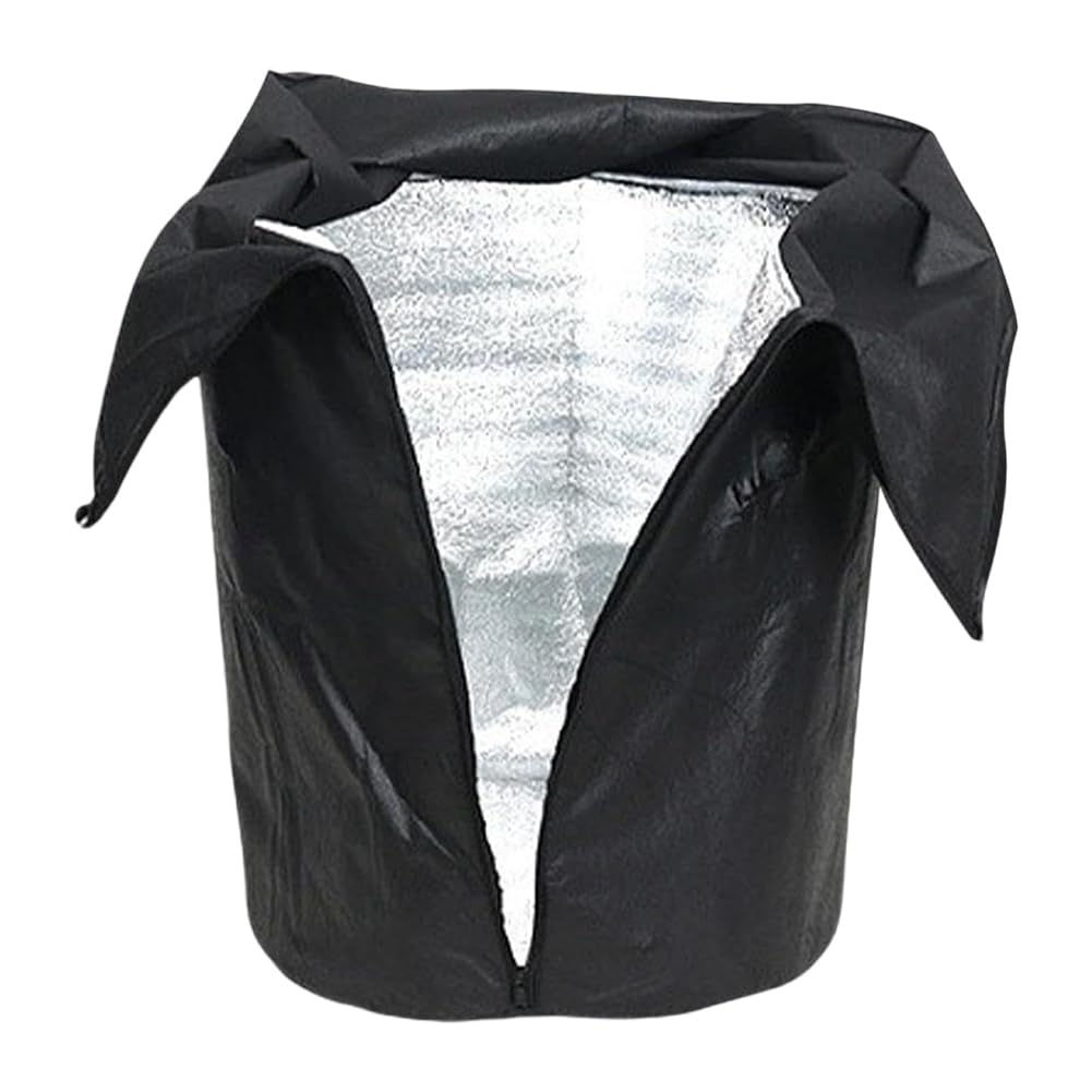 2 Pack Frost Protection Bags Potted Plants Protective Bag 50 X 45 Cm Thermal Pot Protection with Drawstring & Zip Plant Insulation Cover Winter Protection for Potted Plants