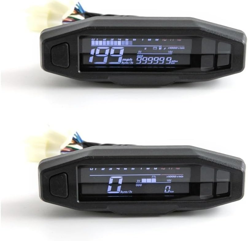 Motorbike Digital Tachometer Universal RPM Motorcycle Meter Tachometer Digital Odometer Electric Injection Carburetor Instrument for KR200