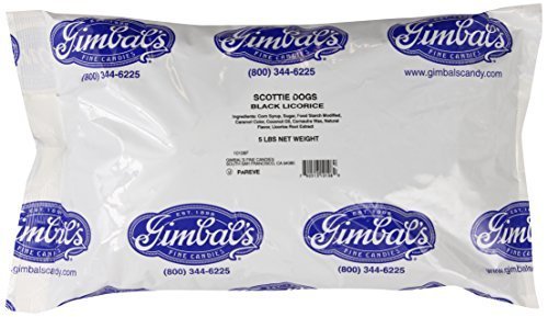 Licorice Scottie Dogs, Black, 5-Pound Bag by Candy Crate
